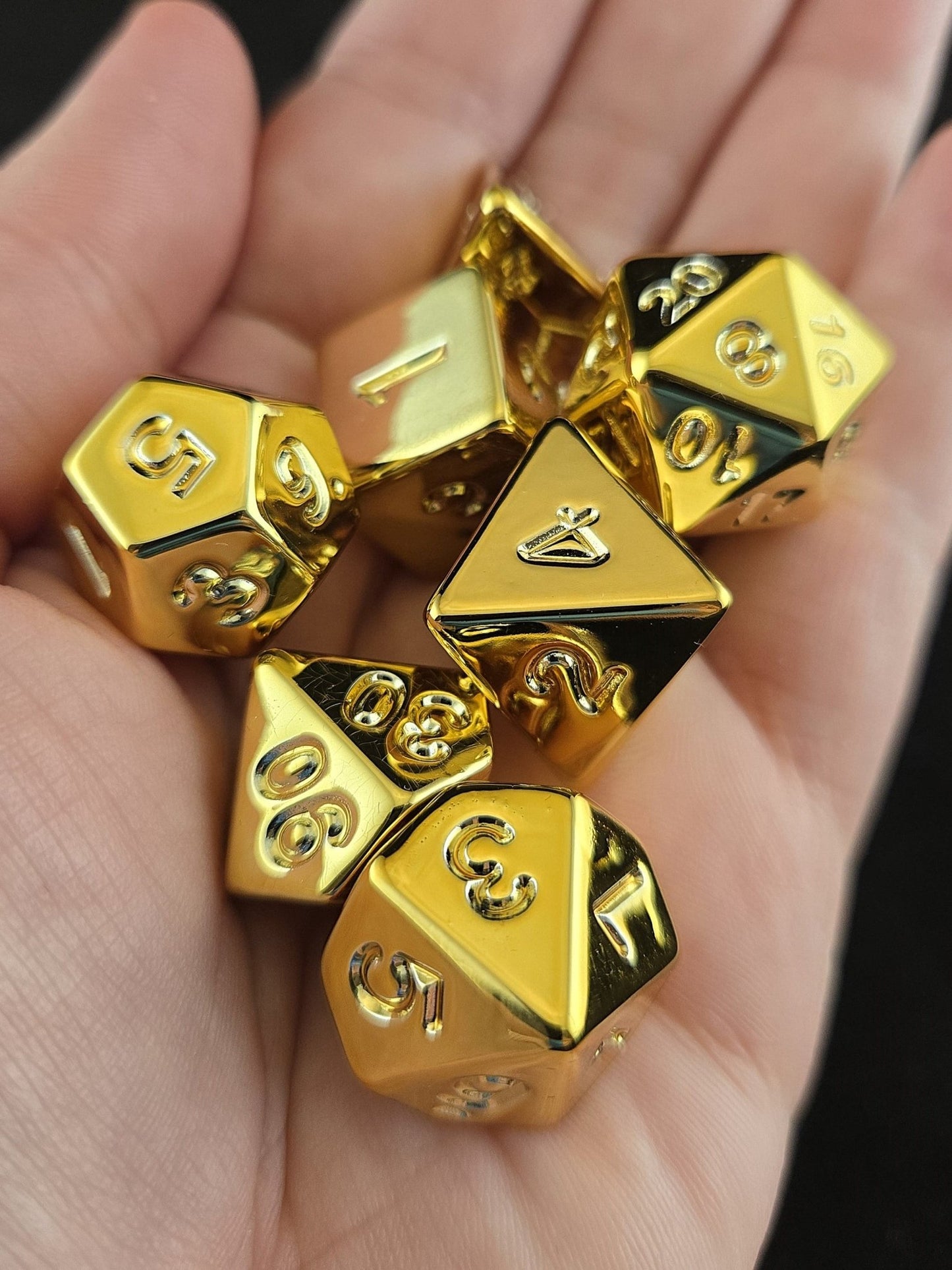 Fates' Reflection - Metal Dice Set for RPGs - D&D & Pathfinder