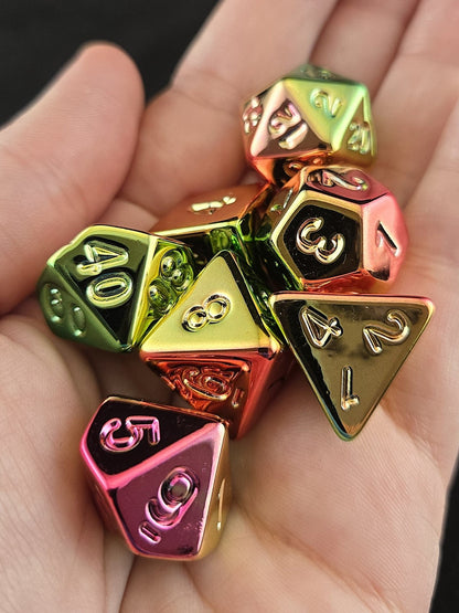 Fates' Reflection - Metal Dice Set for RPGs - D&D & Pathfinder