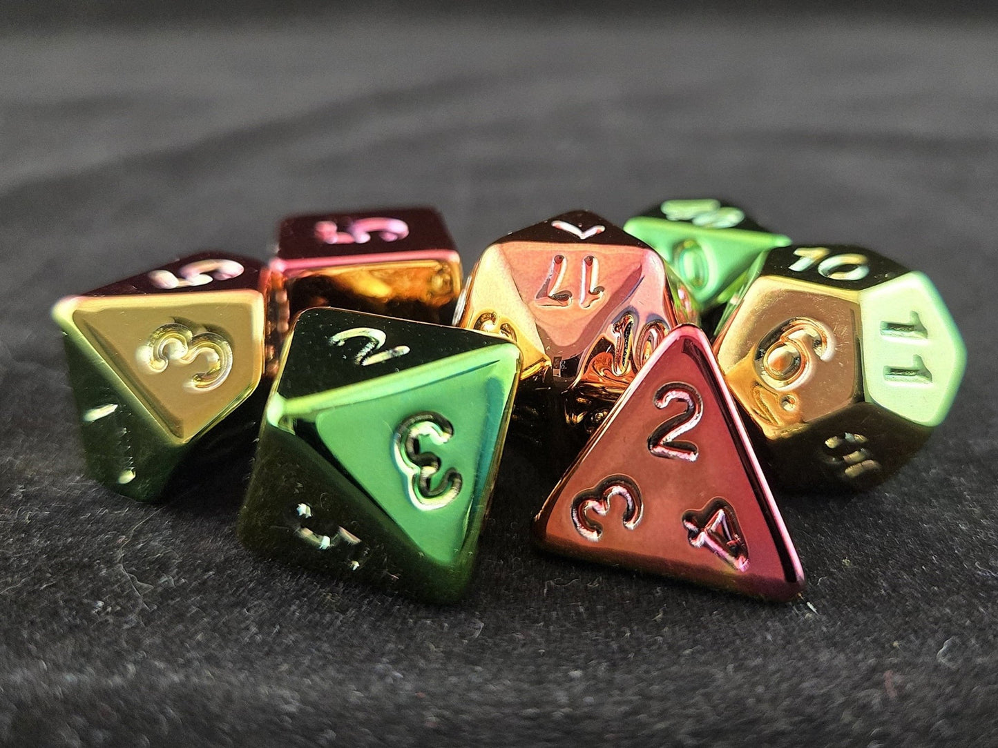 Fates' Reflection - Metal Dice Set for RPGs - D&D & Pathfinder