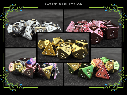 Fates' Reflection - Metal Dice Set for RPGs - D&D & Pathfinder